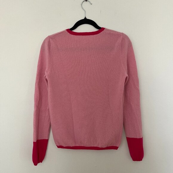 Kier + J Pink Cashmere Crewneck Sweater, Size Medium - Picture 4 of 8